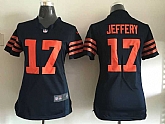 Women Nike Chicago Bears #17 Alshon Jeffery Navy Blue With Orange Game Jerseys,baseball caps,new era cap wholesale,wholesale hats